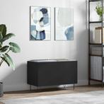 vidaXL Platenkast 74,5x38x48 cm bewerkt hout zwart, Verzenden, Nieuw