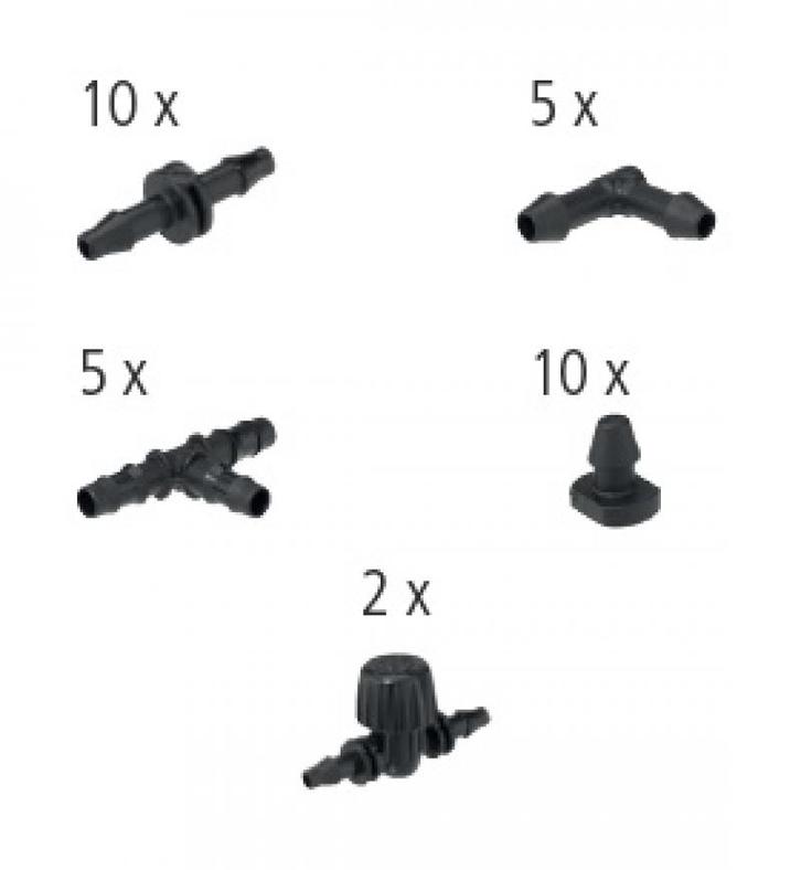 Geka Drip verbindingsset 6mm - 32 stuks, Doe-het-zelf en Verbouw, Sanitair, Ophalen of Verzenden