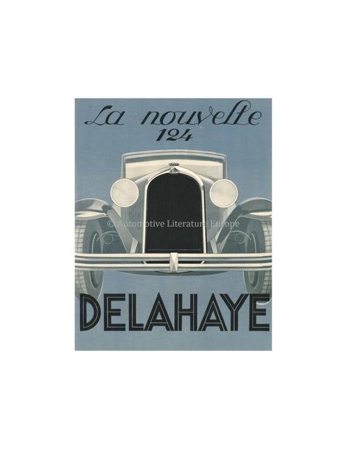 1933 DELAHAYE 124 LEAFLET FRANS, Boeken, Auto's | Folders en Tijdschriften