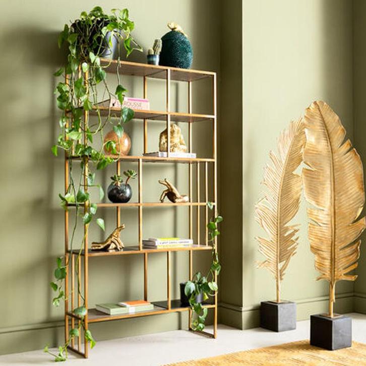 *WOONWINKEL* Kare Design Cesaro Vakkenkast Koper, Marmer En, Huis en Inrichting, Kasten | Boekenkasten, Nieuw, Verzenden