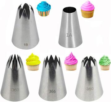 Cake Decorating Kit – 5-delige RVS Spuitmondjes Set voor beschikbaar voor biedingen
