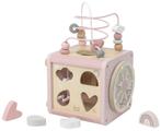 Label Label Roze Houten Activiteitenkubus LLWT-34314, Kinderen en Baby's, Speelgoed | Babyspeelgoed, Verzenden, Nieuw