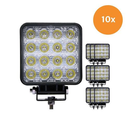 10 Stuks Voordeel 48W LED Werklamp Vierkant Budget, Auto-onderdelen, Verlichting, Nieuw, Ophalen of Verzenden