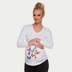 My Tummy Zwangerschapsshirt Longsleeve Lange Mouw Butterflie, Nieuw