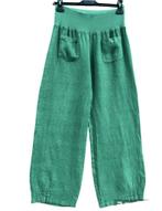 Linnen broek met brede elastische talie – steekzakjes –, Kleding | Dames, Nieuw