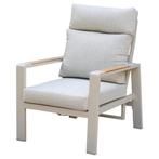 Ripasso verstelbare lounge tuinstoel latte zand aluminium, Tuin en Terras, Ophalen of Verzenden, Nieuw, Aluminium
