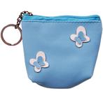 Portemonneetje rits met 2 vlindertjes lichtblauw - 10x11cm N, Ophalen of Verzenden, Nieuw, Blauw
