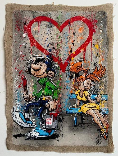 Elisée Skayzoo (1984) - Gaston Lagaffe -love painter, Antiek en Kunst, Kunst | Schilderijen | Modern
