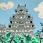 Himeji-kasteel - houtsnede - Tokuriki Tomikichiro