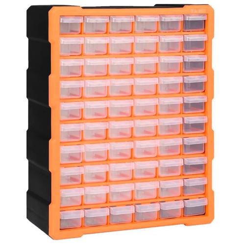 vidaXL Organiser met 60 lades 38x16x47,5 cm, Doe-het-zelf en Verbouw, Gereedschapskisten, Nieuw, Verzenden