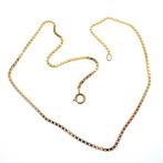 Gouden Venetiaanse collier | 39 cm (ketting, gouden ketting), Ophalen of Verzenden, Gebruikt, Overige kleuren, Goud