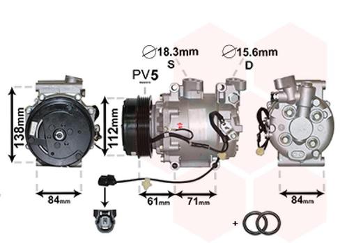 AIRCO COMPRESSOR VOOR HONDA FIT 2007-2008 38800RB7Z510M2, Auto-onderdelen, Airco en Verwarming, Nieuw, Ophalen of Verzenden