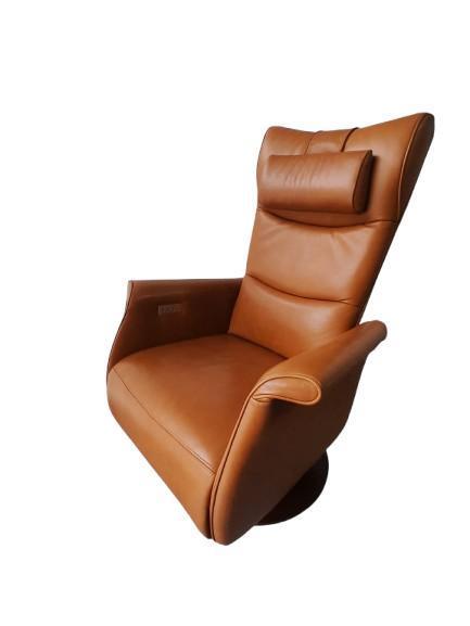 Frans Molenaar sta op stoel, Huis en Inrichting, Fauteuils, 50 tot 75 cm, Minder dan 75 cm, Zo goed als nieuw, Hout, Leer, Metaal