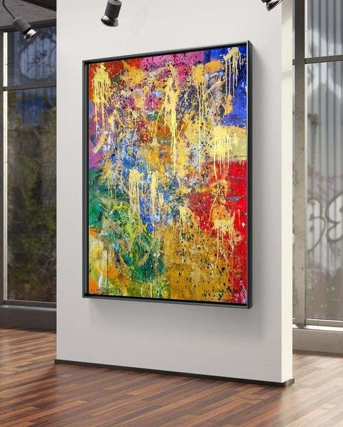Irena Lenartowicz - Composition with Gold - XXL, Antiek en Kunst, Kunst | Schilderijen | Modern