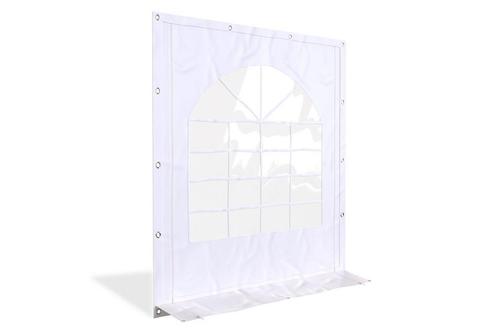 Partytent zijwand met raam & ritsen | 2m breed | 2m hoog |, Doe-het-zelf en Verbouw, Zeil en Folie, Zeil, Nieuw, Ophalen of Verzenden