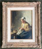 Bernard de Hoog (1866-1943) - Vrouw in Larens interieur, Antiek en Kunst