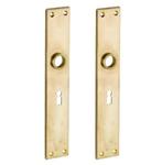 Set van twee langschilden Bauhaus SL72 messing antiek, Doe-het-zelf en Verbouw, Hang- en Sluitwerk, Verzenden, Nieuw