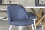 Eetkamerstoel - Nina - Blauw - Wit - Jörn, Huis en Inrichting, Stoelen, Verzenden, Nieuw