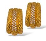 Oorbellen - 18 karaat Geel goud, 18K geelgouden en 1,08ct, Nieuw