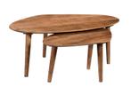 Organische Salontafel Brix Xavier – Set van 2 | Mangohout, Huis en Inrichting, Tafels | Salontafels, Ophalen, Nieuw