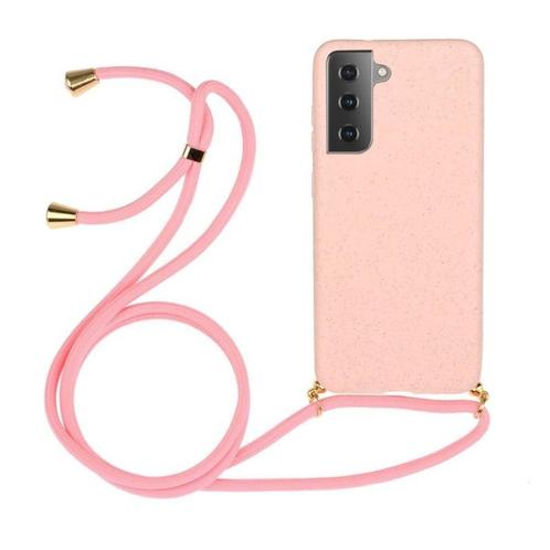 Galaxy S22 Crossbody TPU Hoesje met Koord Roze, Telecommunicatie, Mobiele telefoons | Hoesjes en Frontjes | Samsung, Nieuw, Ophalen of Verzenden
