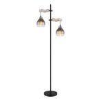 Vloerlamp RYAN Glas-Hout 168.0cm Matt zwart Smoked E27, Huis en Inrichting, Lampen | Vloerlampen, Ophalen of Verzenden, Nieuw