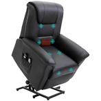 Massagestoel -  - Sta-op functie - Elektrisch - Zwart, Huis en Inrichting, Stoelen, Zwart, Nieuw, Ophalen of Verzenden, Modern