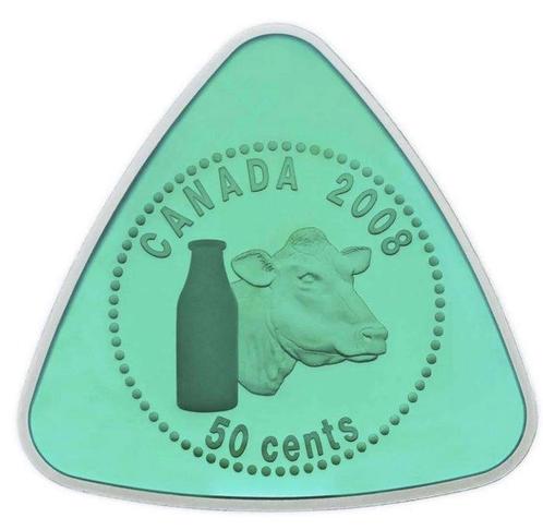 Canada. 50 Cents 2008 - Milk Delivery 20g (.925) mit CoA und, Postzegels en Munten, Munten | Europa | Niet-Euromunten