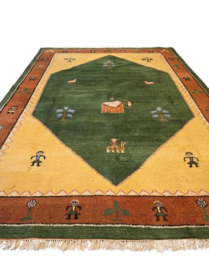 Groot Perzisch Tapijt Gabbeh wollen vloerkleed handgeknoopt, Huis en Inrichting, Stoffering | Tapijten en Kleden, 200 cm of meer