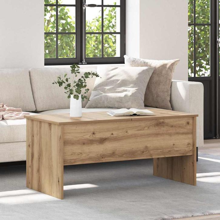 vidaXL Salontafel artisanaal eikenkleurig 102 x 50,5 x 46,5, Huis en Inrichting, Tafels | Salontafels, Nieuw, 50 tot 100 cm, Overige houtsoorten