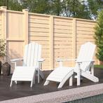 vidaXL Tuinstoelen 2 st Adirondack met voetensteunen HDPE, Tuin en Terras, Verzenden, Nieuw