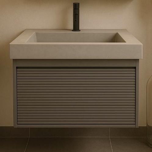 SALE - Eira 80 - Grijs / Antraciet - Badmeubel -, Huis en Inrichting, Badkamer | Badkamermeubels, Nieuw, Ophalen of Verzenden