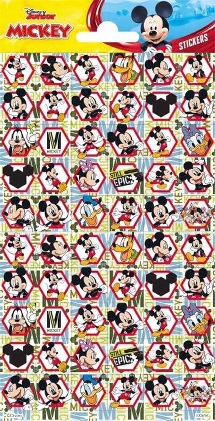 Stickervel Mickey Mouse (60st), Hobby en Vrije tijd, Feestartikelen, Nieuw, Ophalen of Verzenden