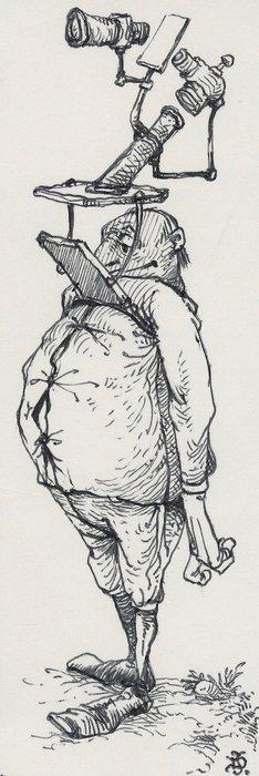 Dulieu, Jean - 1 originele pentekening - Paulus de, Boeken, Stripboeken