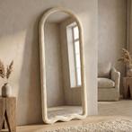 *WOONWINKEL* Staande Spiegel Teddy Stof Creme Wit, Huis en Inrichting, Woonaccessoires | Spiegels, Verzenden, Nieuw