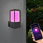Smart LED vierkante wandlamp voor buiten Antraciet IP44 HUE, Huis en Inrichting, Nieuw, Ophalen of Verzenden
