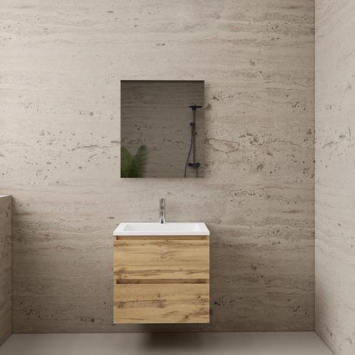 ACTIE BWS Badmeubel | Paris | Dakota Oak 60 cm | Hoogglans, Doe-het-zelf en Verbouw, Sanitair, Bad, Nieuw, Ophalen of Verzenden