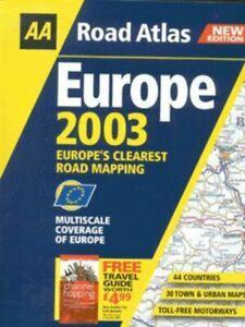 AA road atlas Europe 2003 (Paperback), Boeken, Atlassen en Landkaarten, Gelezen, Verzenden