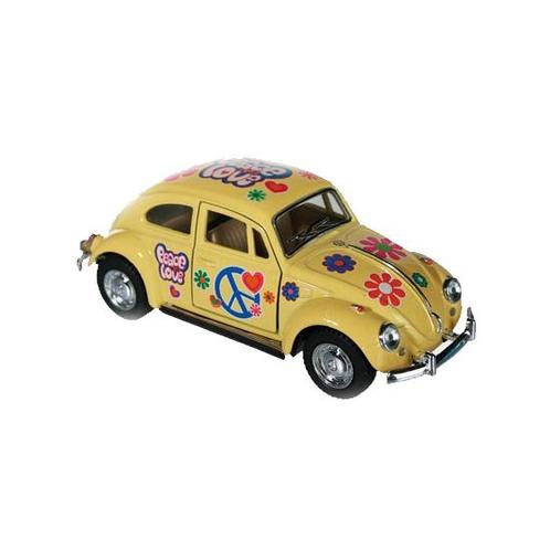 VW Kever modelauto geel - Modelauto, Hobby en Vrije tijd, Modelauto's | Overige schalen, Verzenden