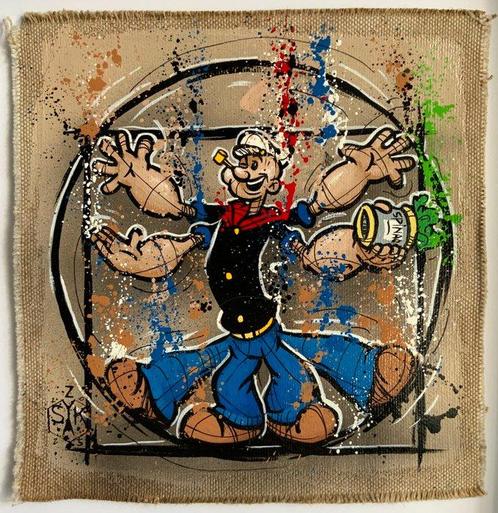 Elisée Skayzoo (1984) - Popeye de Vitruve, Antiek en Kunst, Kunst | Schilderijen | Modern