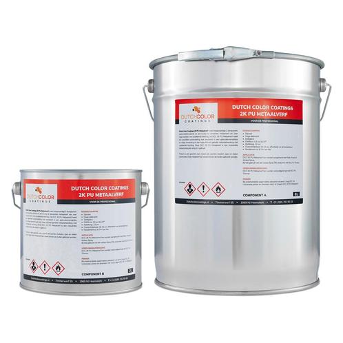 DCC 2K PU Metaalverf RAL 7044 | Zijdegrijs 10L, Doe-het-zelf en Verbouw, Verf, Beits en Lak, Verf, Grijs, Nieuw, 5 tot 10 liter