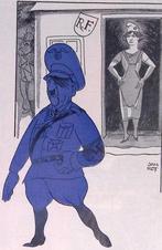 Frankrijk en Hitler op spotprent (lijst optie, Lithos), Antiek en Kunst, Verzenden