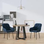 vidaXL Eetkamerstoelen 2 st fluweel blauw, Huis en Inrichting, Stoelen, Verzenden, Nieuw, Blauw