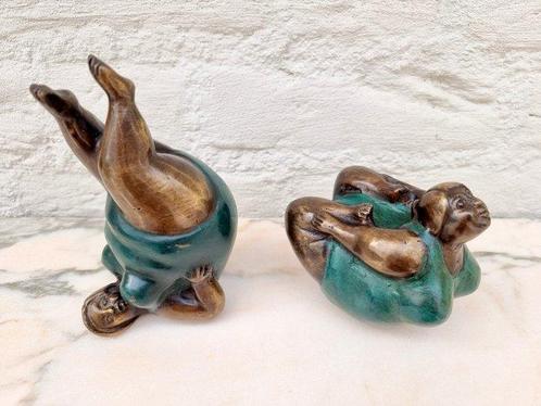 sculptuur, acrobatische vrouwen - 15 cm - Brons, Antiek en Kunst, Curiosa en Brocante