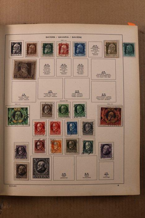 Duitsland 1858/1945 - Lot in 1 oud Schaubek voordrukalbum +, Postzegels en Munten, Postzegels | Europa | Duitsland