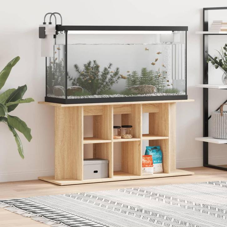 vidaXL Aquariumstandaard Sonoma Eiken 120x40x60 cm Bewerkt, Dieren en Toebehoren, Overige Dieren-accessoires, Nieuw, Verzenden