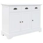 vidaXL Dressoir met 3 deuren 105x35x77,5 cm MDF en, 100 tot 150 cm, Verzenden, Nieuw, Grenenhout