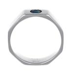 Ring - 18 karaat Witgoud - 0.33ct. tw. Saffier, Nieuw