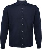 R2 Amsterdam Knitted Pull Shirt Merino Navy maat XL Heren, Verzenden, Nieuw, Blauw, R2 Amsterdam