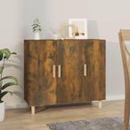 vidaXL Dressoir 90x34x80 cm bewerkt hout gerookt, Huis en Inrichting, Kasten | Dressoirs, Verzenden, Nieuw, 50 tot 100 cm, 25 tot 50 cm